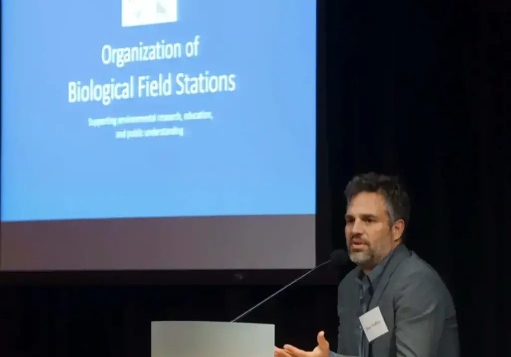 Mark Ruffalo at the awards ceremony for the Organization for Biological Field Stations at the New York Academy of Science in WTC 7, Thursday, October 6, 2016.  Photo by Garrett Ewald 2016